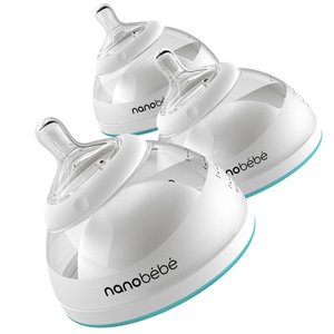 lot 4064 image: Nanobebe Breast Milk Baby Bottle - 3pk15oz Teal