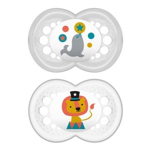 lot 4065 image: MAM Pacifiers, Baby Pacifier 6 Months, Best Pacifier for Breastfed Babies, Original Design Collection, Unisex, 2-Count