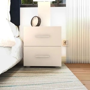lot 4071 image: Porch & Den Angus Foiled 2-drawer Nightstand