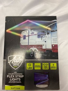 lot 4080 image: Auto Drive 16 FT LED Color Changing Heavy Duty Flexible Strip Light with Remote