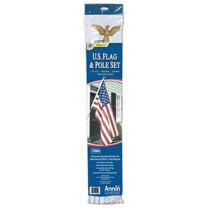 lot 4081 image: Annin Flagmakers 3 x 5 U.S. Flag and Flagpole Set