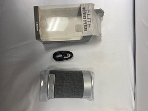 lot 4097 image: Gray Elite Wireless Speaker Bluetooth 33ft Range Powerful Stereo Rechargeable