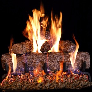 lot 3003 image: RH Peterson Real Fyre G4 Vented Fireplace Glowing Ember Vented Gas Log Burner Natural Gas 24 Inch Match Light