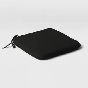 lot 62108 image: 2pk Outdoor Seat Cushion Set Black - Room Essentials