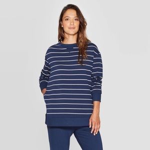 lot 62109 image: Stars Above XXL Blue and White Striped Sweatshirt