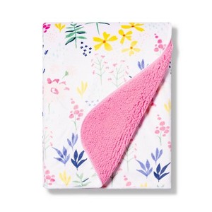 lot 62040 image: Plush Velboa Baby Blanket Wildflower - Cloud Island Pink