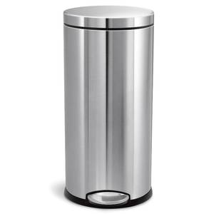 lot 62079 image: 30 liter round stainless steel trash can