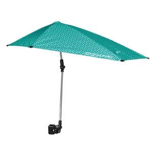 lot 59688 image: Sport-Brella Versa-Brella SPF 50 Adjustable Umbrella with Universal Clamp, Regular, Turquoise