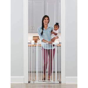 lot 59696 image: Regalo Easy Step Extra Tall Walk Thru Baby Gate, Includes 4-Inch Extension Kit, 4 Pack of Pressure Mount Kit and 4 Pack Wall Cups and Mounting Kit