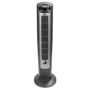 lot 59709 image: Lasko Wind Curve Tower Fan with Nighttime Setting, GraySilver