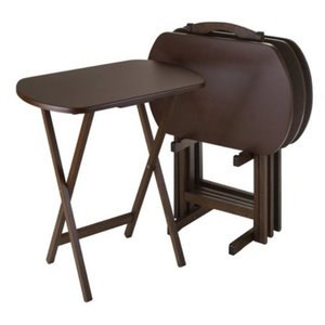 lot 59714 image: Winsome Wood TV Tray Set