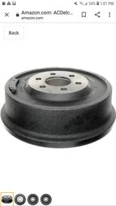 lot 65255 image: ACDelco 18B403 Professional Rear Brake Drum Assembly