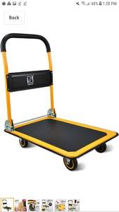 lot 65262 image: Push Cart Dolly By Wellmax, Moving Platform Hand Truck, Foldable For Easy...