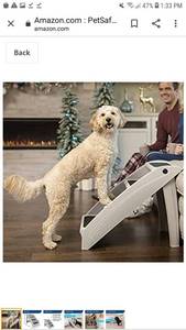 lot 65264 image: PetSafe CozyUp Folding Pet Steps, Foldable Steps for Dogs and Cats, Best for Small to Large Pets