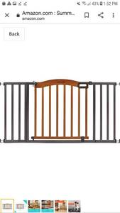 lot 65268 image: Summer Decorative Wood & Metal Safety Baby Gate
