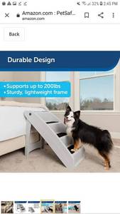 lot 65279 image: PetSafe CozyUp Folding Pet Steps, Foldable Steps for Dogs and Cats, Best for Small to Large Pets