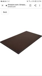 lot 65280 image: AmazonBasics Premium Anti-Fatigue Standing Comfort Mat for Home and Office, 20 x 36 Inch, Dark Brown
