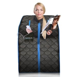 lot 65289 image: SereneLife SLISAU10BK - Compact & Portable Infrared Sauna