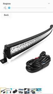 lot 65310 image: LED Light Bar LEDKINGDOMUS 52 inches Curved Led Bar Flood Spot Combo Light Bar LED Fog Light Compatible for Pickup, Jeep, ATV, SUV, UTE, Truck with Wiring Harness and Mounts, 300W, IP68 Waterproof