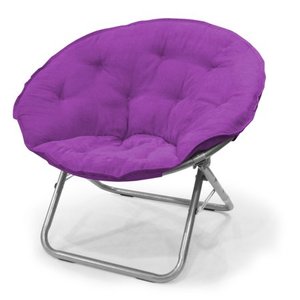 lot 65312 image: Mainstays Large Microsuede Saucer Chair, Multiple Colors