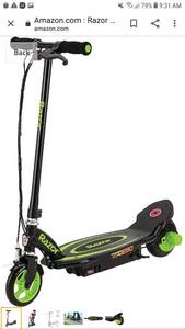lot 65313 image: Razor Power Core E90 Electric Scooter with hub Motor, Push-Button Throttle, for Kids 8