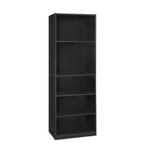 lot 65324 image: Furinno JAYA Simply Home 5-Shelf Bookcase, Adjustable Shelves, Blackwood