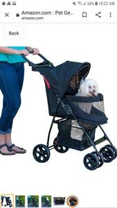 lot 65327 image: Pet Gear NO-Zip Happy Trails Lite Pet Stroller for CatsDogs, Easy Fold with Removable Liner, Storage Basket