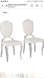 lot 65345 image: Milan Leticia Heart Back Cabriole Designed Side Chairs, Set of 2