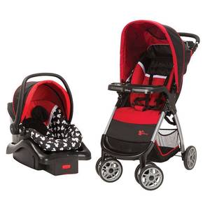 lot 65351 image: Disney Baby Mickey Mouse Amble Quad Travel System, Mickey Silhouette