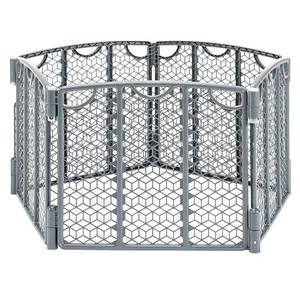 lot 65361 image: Evenflo Versatile Play Space, Indoor & Outdoor Play Space, Portable, 18.5 Square Feet of Enclosed Space, Cool Gray