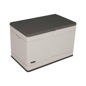 lot 65369 image: Lifetime 80 Gallon Heavy-Duty Deck Box, Desert Sand
