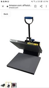 lot 65375 image: ePhotoInc Digital T Shirt Heat Press Machine Industrial Quality Printing Press EPH15BLK