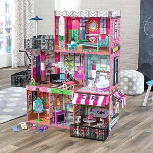 lot 65378 image: KidKraft Brooklyns Loft Dollhouse with 25 accessories included