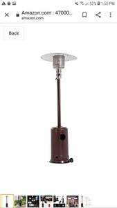 lot 65379 image: Amazonbasics Havana Bronze Commercial Patio Heater47000BTU Commercial Heater utside Outdoor Heater