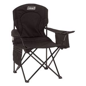 lot 65381 image: Coleman Camping Chair with 4 Can Cooler  Chair with Built In 4 Can Cooler, Black