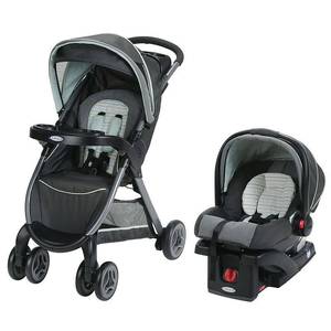 lot 65382 image: Graco FastAction Fold Travel System  Includes FastAction Fold Stroller and SnugRide 30 Infant Car Seat, Bennett