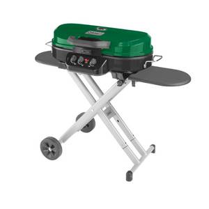 lot 65384 image: Coleman RoadTrip 285 Portable Stand-Up Propane Grill, Green