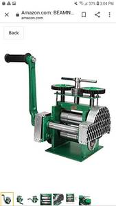 lot 65399 image: BEAMNOVA Rolling Mill Machine Jewelry Making Manual Hand Crank Tableting Jewelry Press Tool - Upgraded