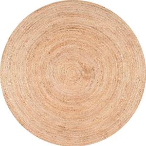 lot 65407 image: nuLOOM 200TAJT03-404R Rigo Hand Woven Jute Area Rug, 4 Round, Natural