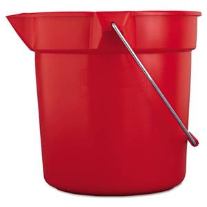 lot 65469 image: Rubbermaid Commercial Brute 10-quart Utility Bucket, Red