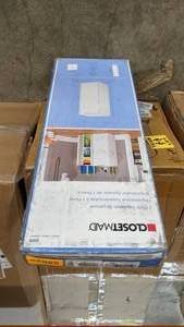 lot 59625 image: ClosetMaid #8988 Stackable 1-Door Organizer, White