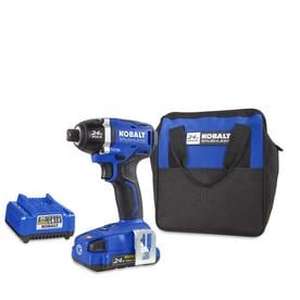 lot 5606 image: Kobalt 24-volt Max Lithium Ion 14-in Cordless Variable Speed Brushless Impact Driver (1-Battery Included)