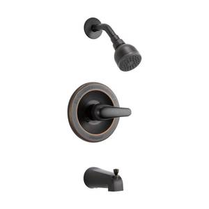 lot 5614 image: Peerless Core Tub and Shower Trim in Oil Bronze
