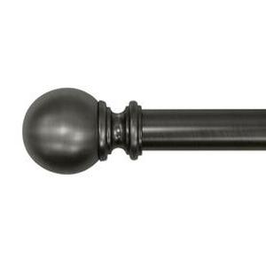 lot 5617 image: allen  roth 72-in to 144-in Antique Pewter Metal Single Curtain Rod