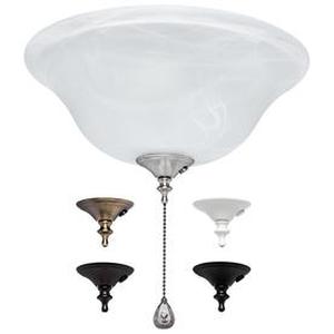 lot 5649 image: Harbor Breeze 3-Light Alabaster Ceiling Fan Light Kit with Bowl Light Kit Glass or Shade