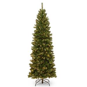 lot 5684 image: 6.5ft Slim Spruce Tree w Clear Lights