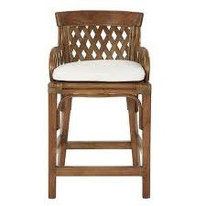 lot 5652 image: Plantation 24in counter stool with wood detailing