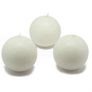 lot 5681 image: Unscented 3in Ball Candles Two Cases of 6