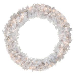 lot 5686 image: Wintry Pine Wreath with Clear Lights