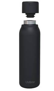lot 55822 image: UVBrite - 19oz UV-C Sterilization Insulated Water Bottle - Black